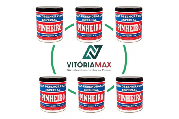 Kit Sabão Desengraxante Com 6 Unidades De 1kg Pinheiro